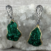 24K Gold Plated Sterling Silver Malachite Jewelry Set