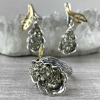 Autumn Leaves Pyrite and Sterling Silver Jewelry Set