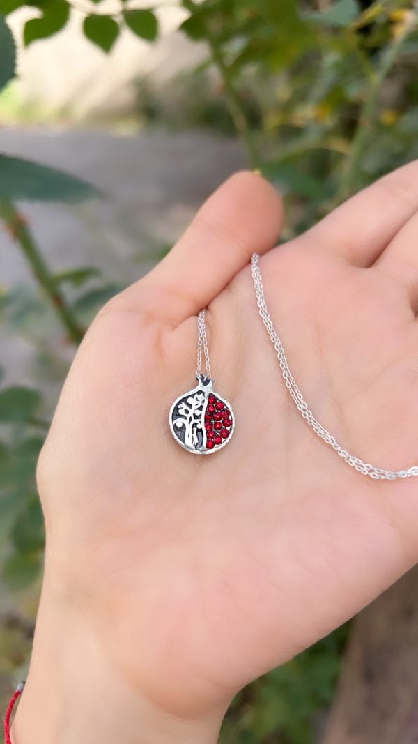 "Pomegranate" Silver Necklace