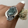 Sterling silver ring with unique agate gemstone| designed by Shahinian jewelry