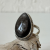 SIlver obsidian ring | handmade jewelry | by Shahinian studio