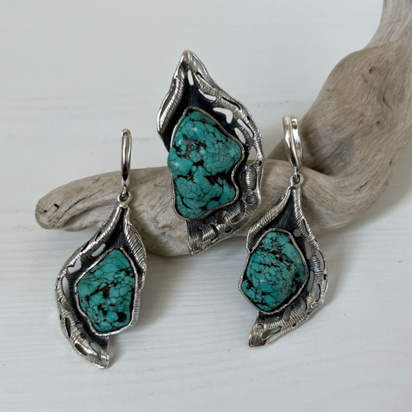 Turquoise Silver Earring