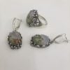 Sterling Silver Agate Jewelry Set