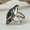 Sterling silver ring with unique agate gemstone| designed by Shahinian jewelry