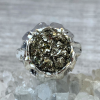 24K Gold Plated Pyrite Silver Ring