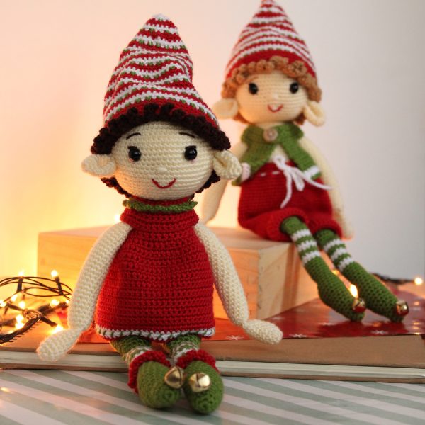 Crochet elf toy, elf, Christmas elf, Christmas decoration, Christmas present, toy, soft toy
