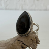 SIlver obsidian ring | handmade jewelry | by Shahinian studio