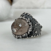 Unique gemstone ring | Handmade jewelry | rutilated quartz | designed by Shahinian