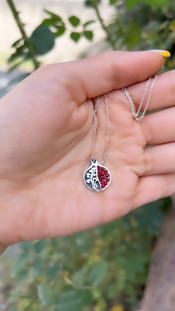 "Pomegranate" Silver Necklace