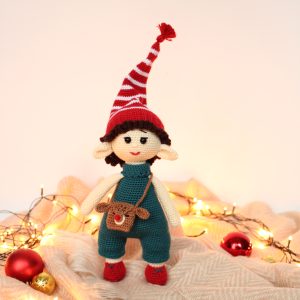 Crochet elf toy, elf, Christmas elf, Christmas decoration, Christmas present, toy, soft toy