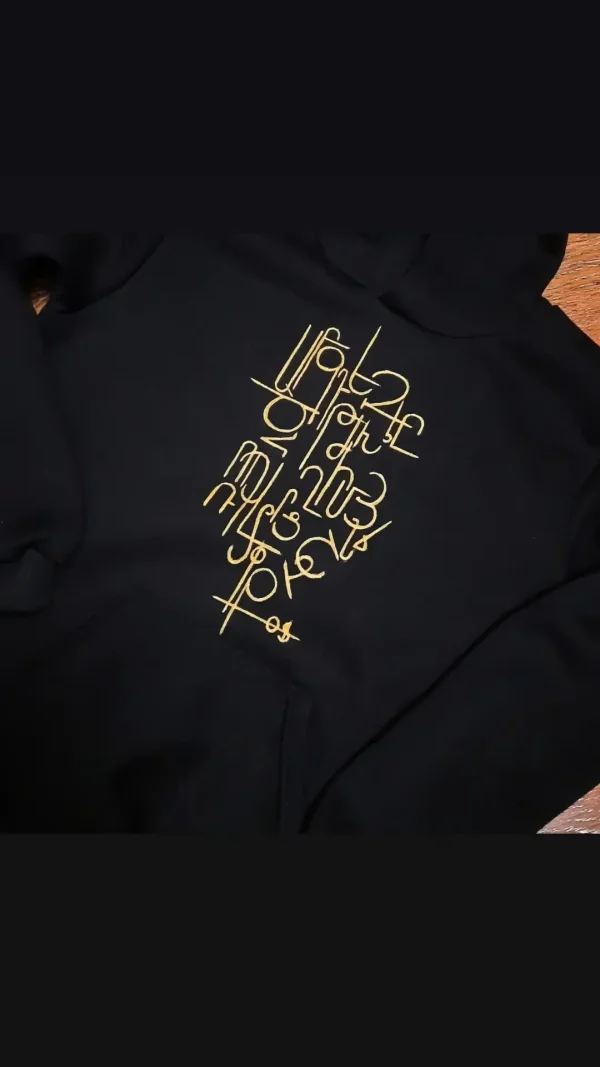 Hand Painted "Armenian Alphabet" Hoodie