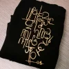 Hand Painted "Armenian Alphabet" Hoodie