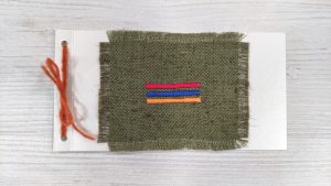 Embroidered Greeting Cards With the Armenian Flag by Misma