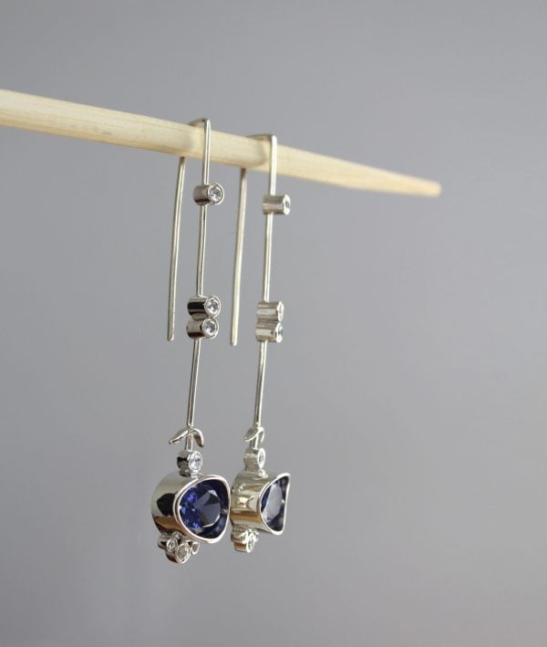 Dangle Zircon Earrings ” Spark”