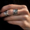 Sterling silver full finger ring "Garuna"