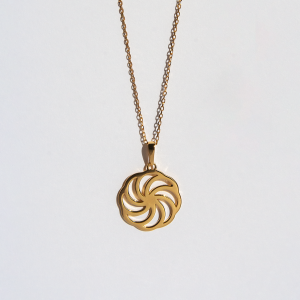 Armenian Eternity symbol / Arevakhach Gold Pendant