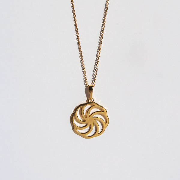 Armenian Eternity symbol / Arevakhach Gold Pendant