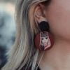 "Armenian Girl" Wooden Earrings