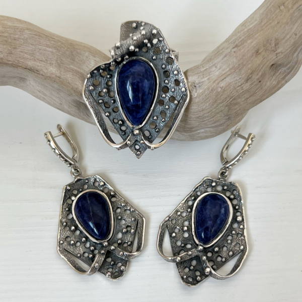 Sterling Silver Sodalite Jewelry Set