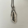 Silver pendant | natural stones| black & white