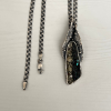 Sterling Silver Pyrite and Carborundum Pendant