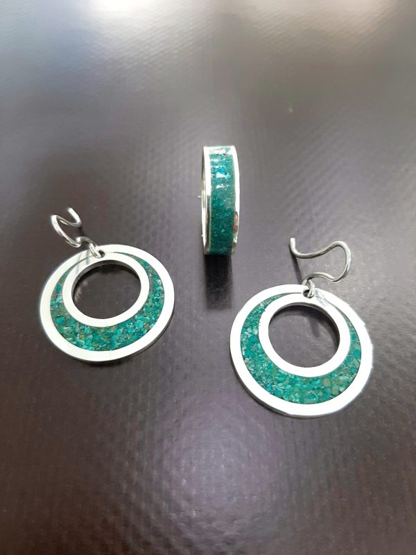 Sterling Silver Turquoise Jewelry Set