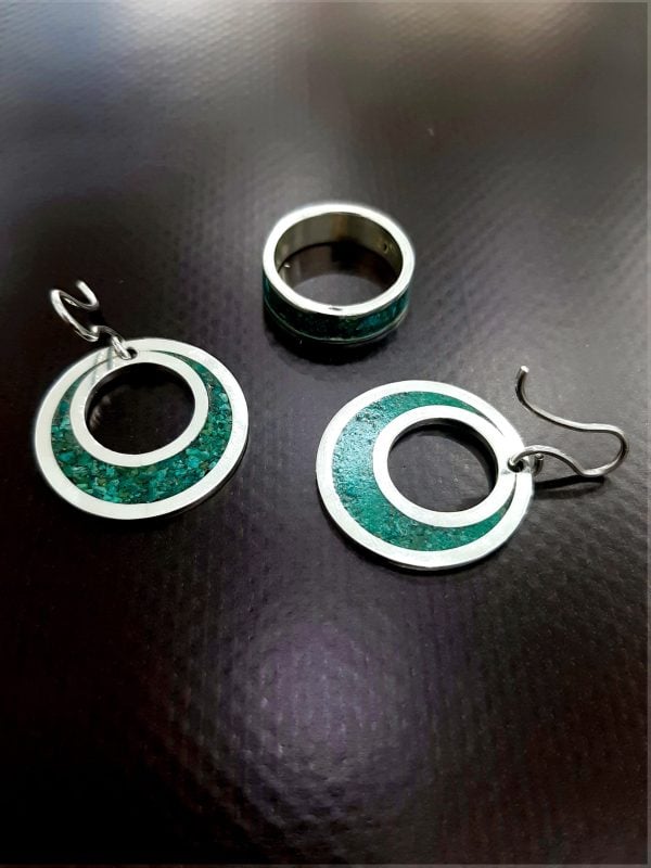 Sterling Silver Turquoise Jewelry Set