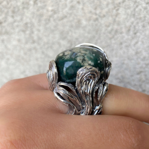 Exclusive agate ring | hanmade silver jewelry by Shahinian