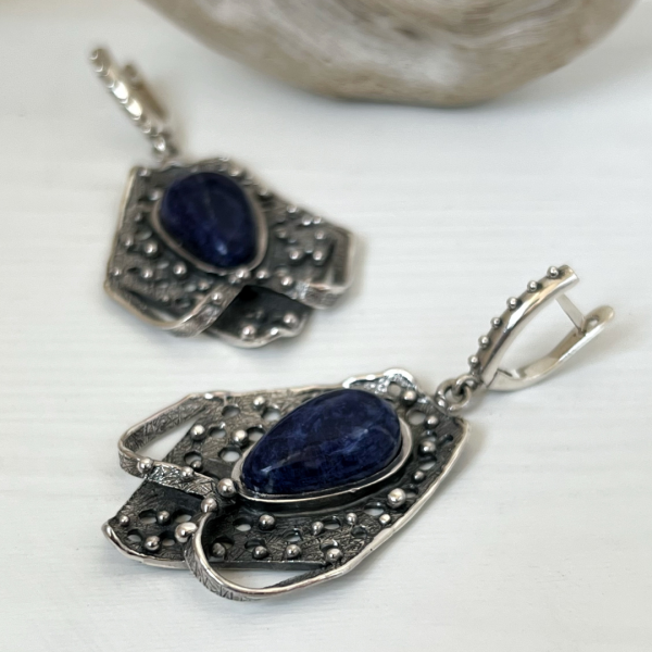 Sterling Silver Sodalite Jewelry Set