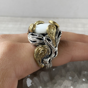 Baroque pearls | silver ring
