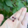 Armenian Sterling silver 925 Ring , Red stone delicate ring for her