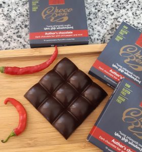 Bitter Chocolate Bar With Chili Pepper And Mint