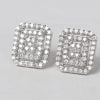 14K White Gold Diamond Earrings