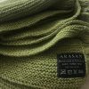 Wool Throw Blanket-Moss Green