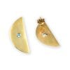 Gold-Plated Blue Zircon Earrings