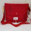 Red accessories set with Armenian birdletter E