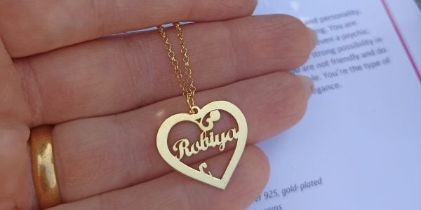 Custom Name Heart Necklace