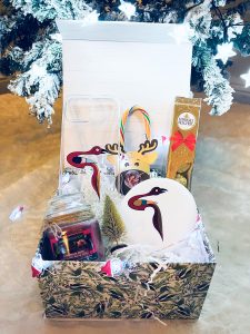Gift Box, Armenian Bird Letter iPhone Case, Christmas Ornament, Chocolate