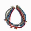 Tricolor Necklace with Natural Gems