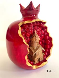 Pomegranate with church