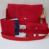 Red accessories set with Armenian birdletter M