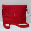 Red handmade bag with Armenian birdletter V
