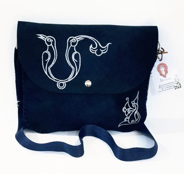 Blue Bag with Armenian Bird Letter "M"