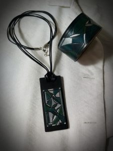 Leather jewelry set “Moonlight”