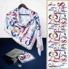 Armenian Bird Letter White Silk Scarf