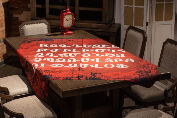 "Red Alphabet" Table Cloth