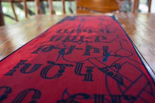 "Red Alphabet" Table Cloth