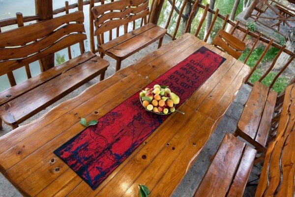 "Red Alphabet" Table Cloth