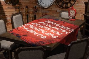 Table Cloth “Red Alphabet”