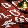 "Red Alphabet" Table Cloth